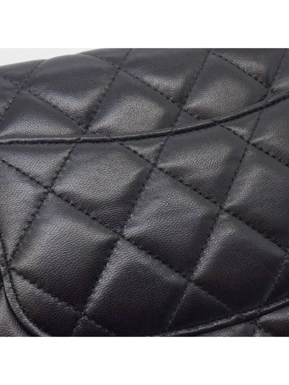 Chanel Shoulder Bag Quilted Classic Chain Wallet Onwards Black Lambskin
